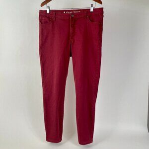 R Jeans The Sculpting StretchJeans, Brick Red, Size 33